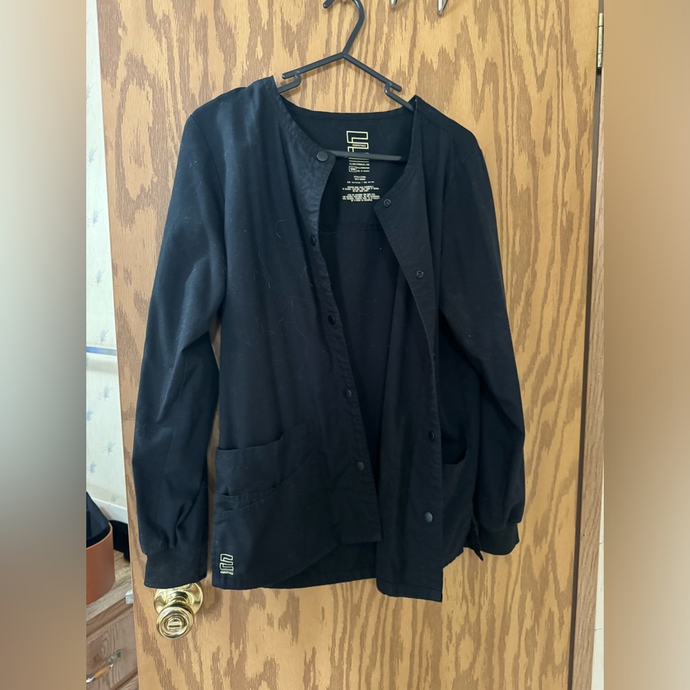 Black scrub jacket